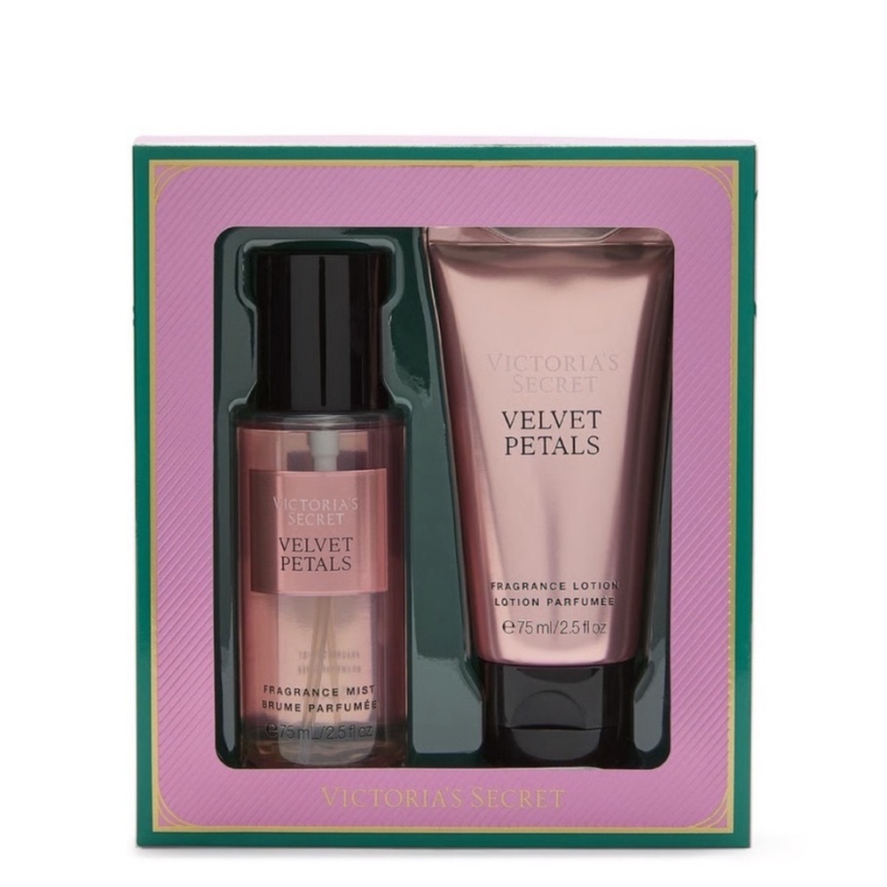 Victoria's Secret Velvet Petals Fragrance Mist & Lotion Gift Set - Pink NEW